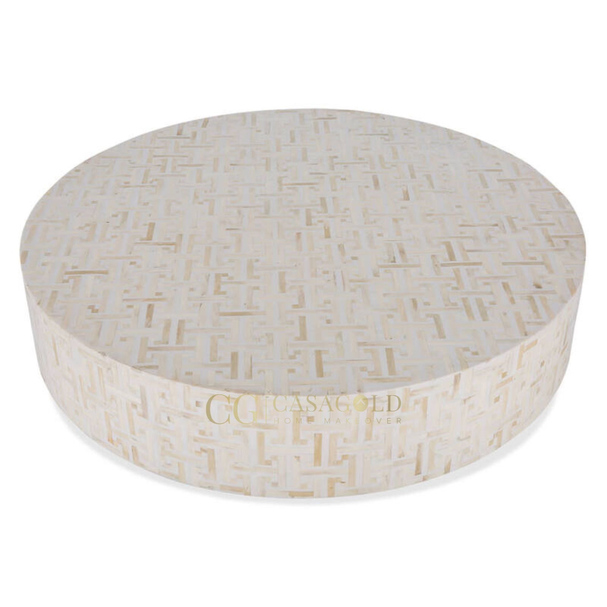  Bone Inlay Round Table for Luxury Interiors