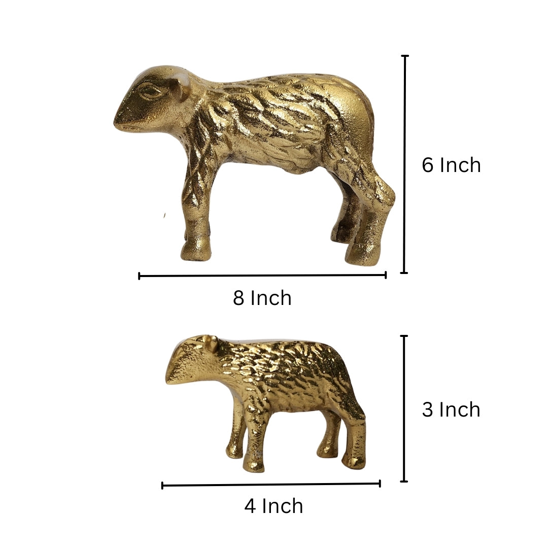 Brass Lamb 2 with vintage appeal