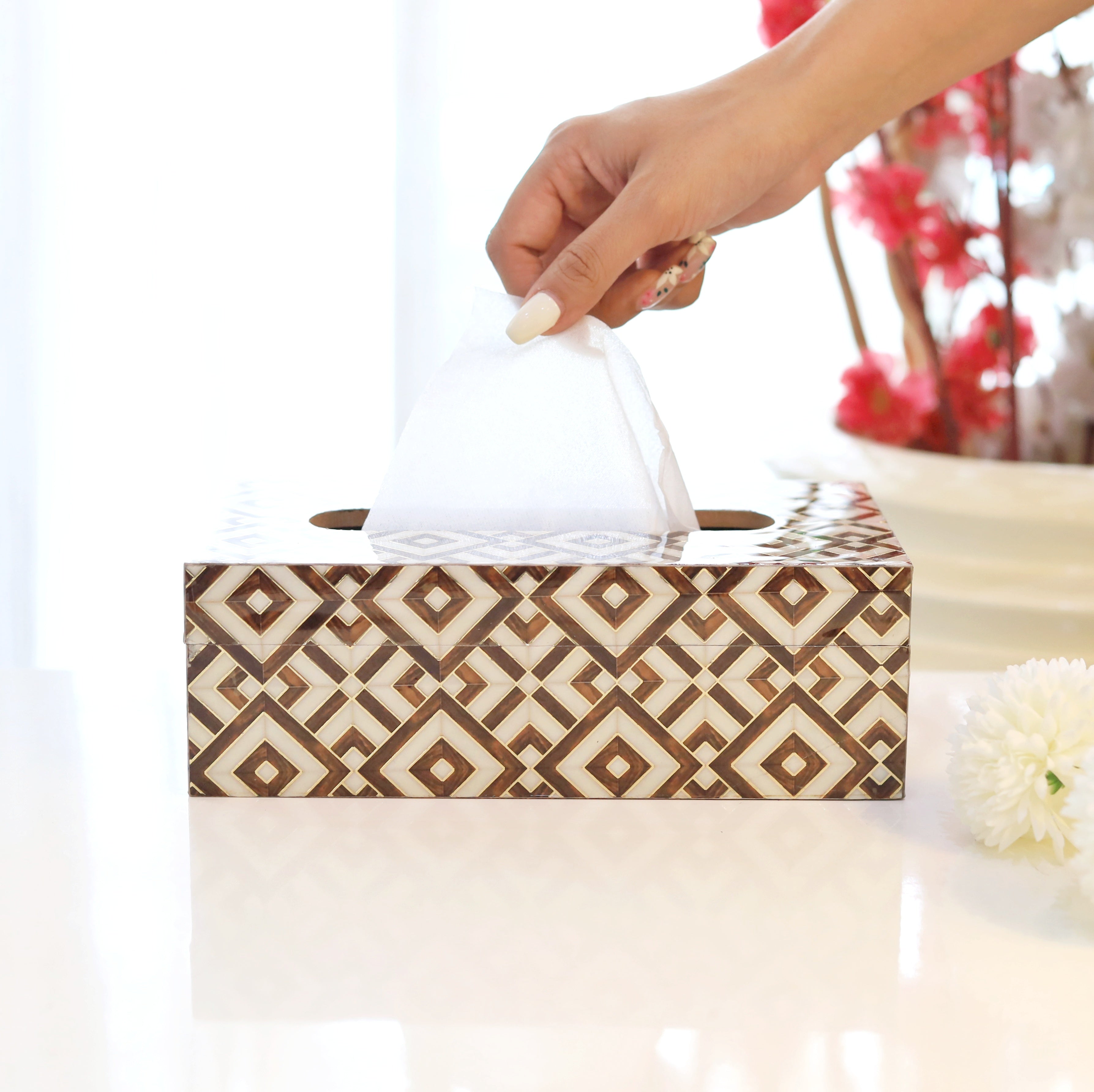 Premium tissue box with luxury design for decor
