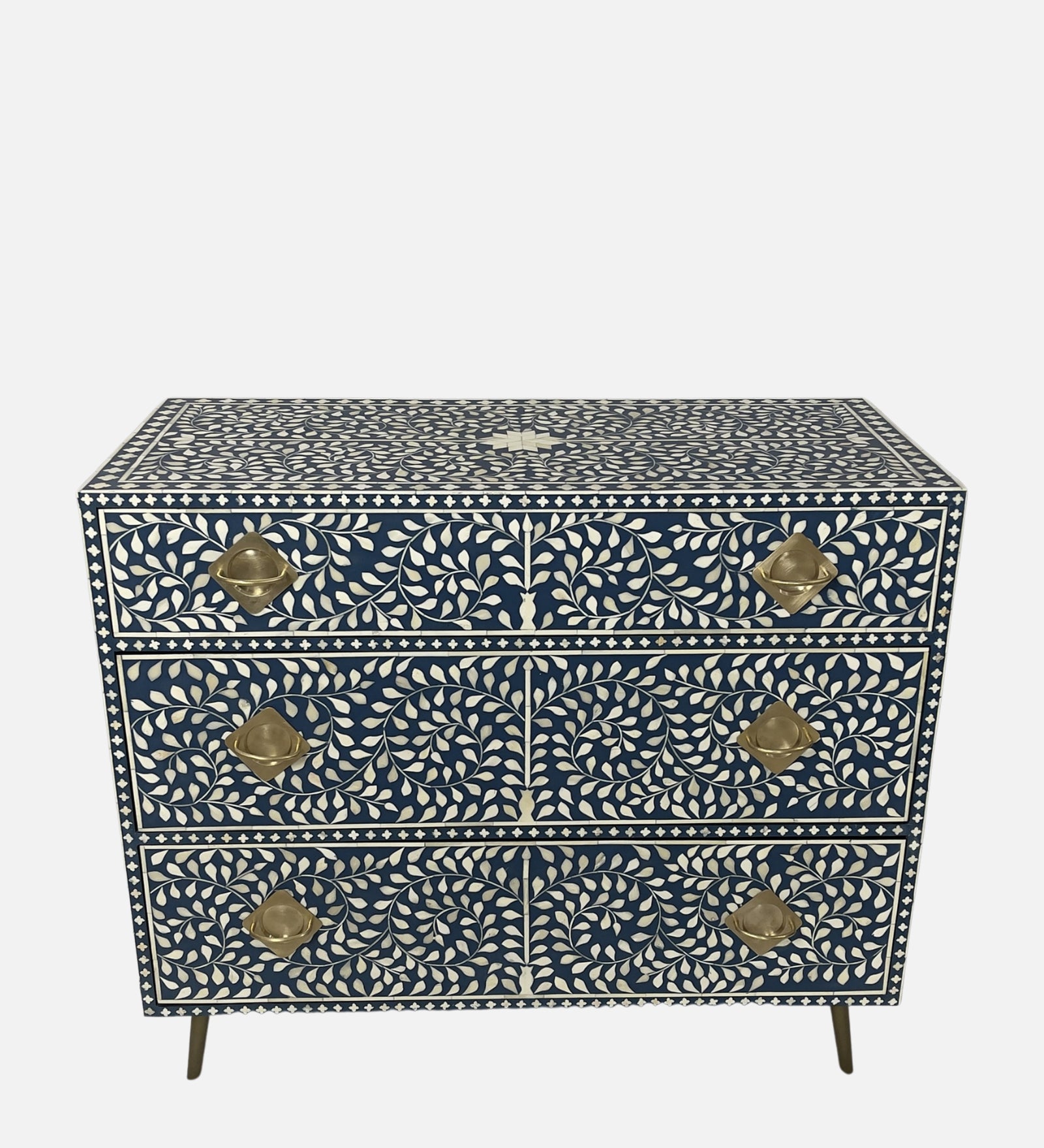 Cleo -patterned bone inlay chest for modern storage solutions