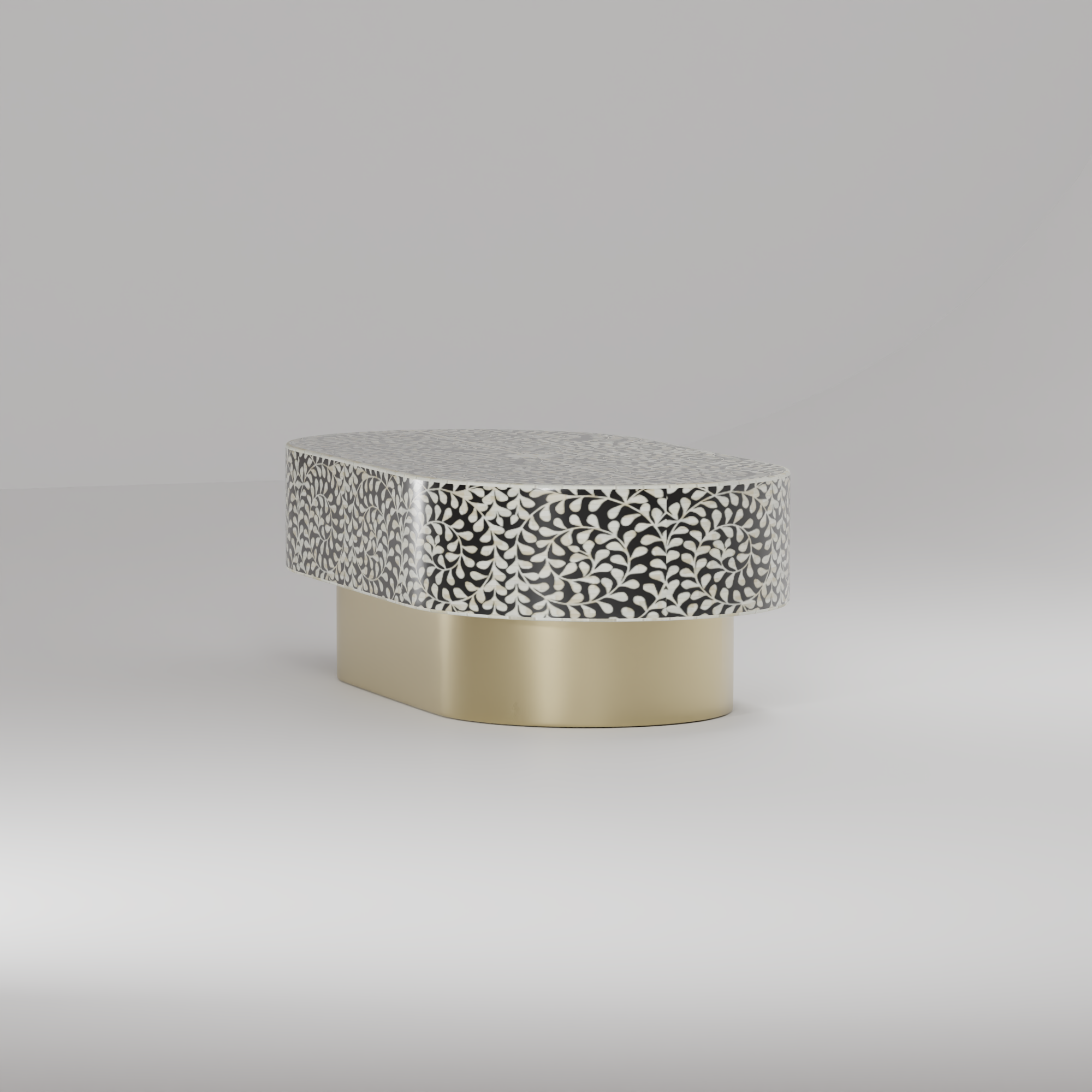 Inlay Jordan Oval Shape Coffee Table - Cleo