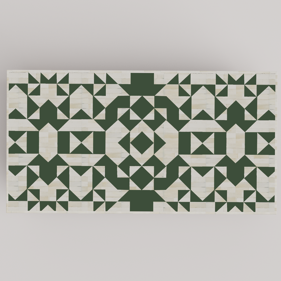 Contemporary Bone Inlay Rectangular Coffee Table for Families	