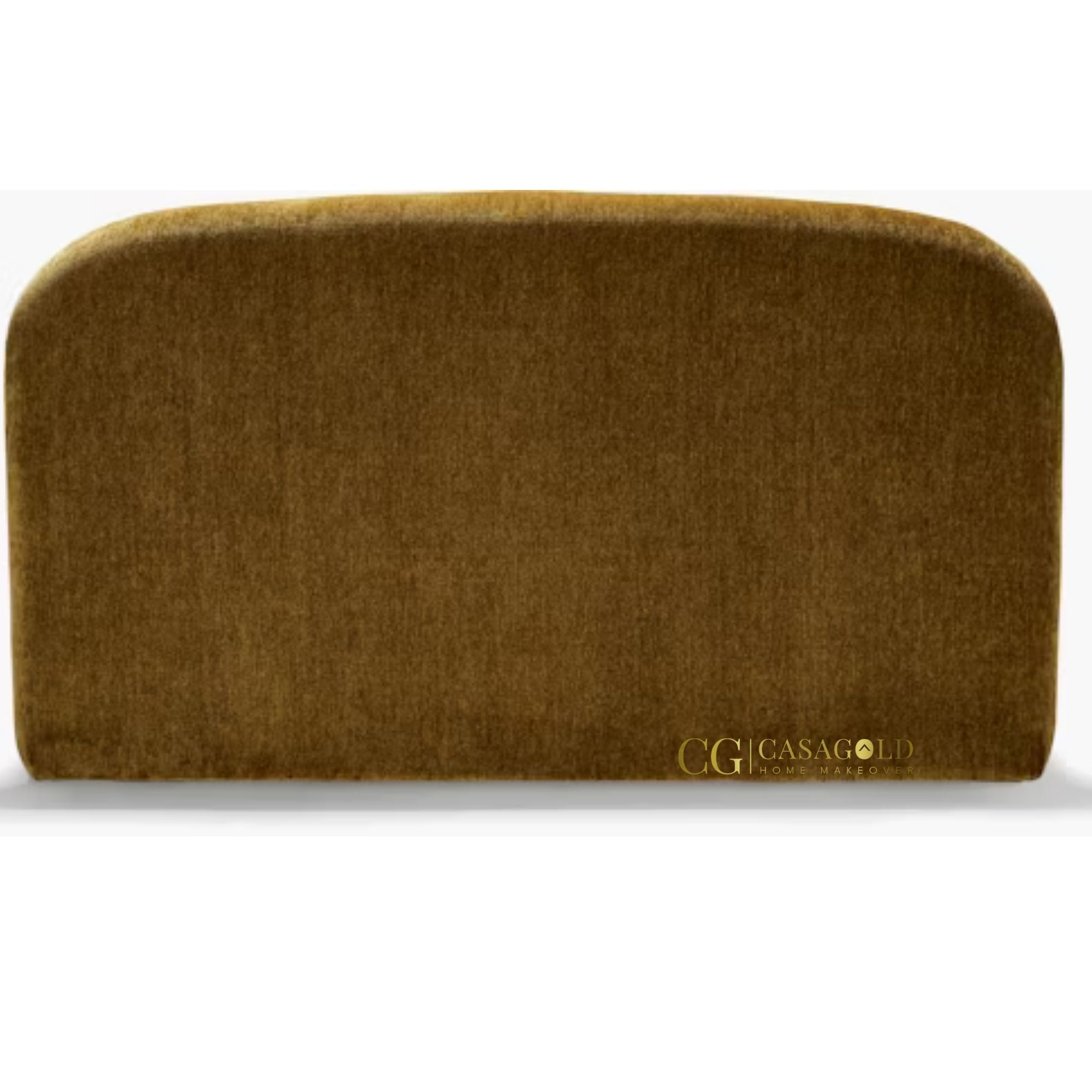 Contemporary velvet bed with robust wooden construction.
Plush velvet bed for elegant bedroom interiors.
Customisable golden velvet bed with sleek design.