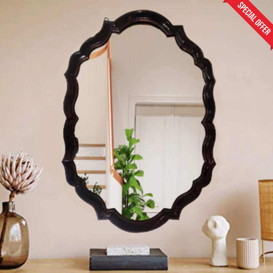 Vintage Morrocan Antique Mirror in Metal Frame