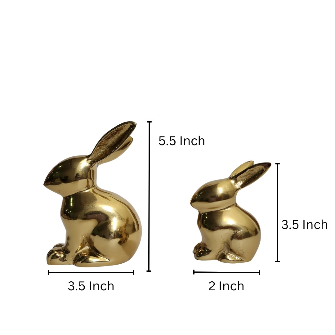 Decorative Brass bunny Showpiece for Coastal Decor	
