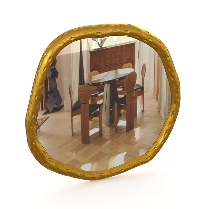 Decorative Hammered Glass Wall Mirror	