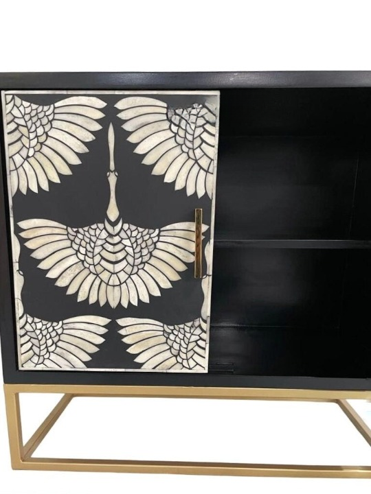 Decorative inlay storage cabinet for living rooms
