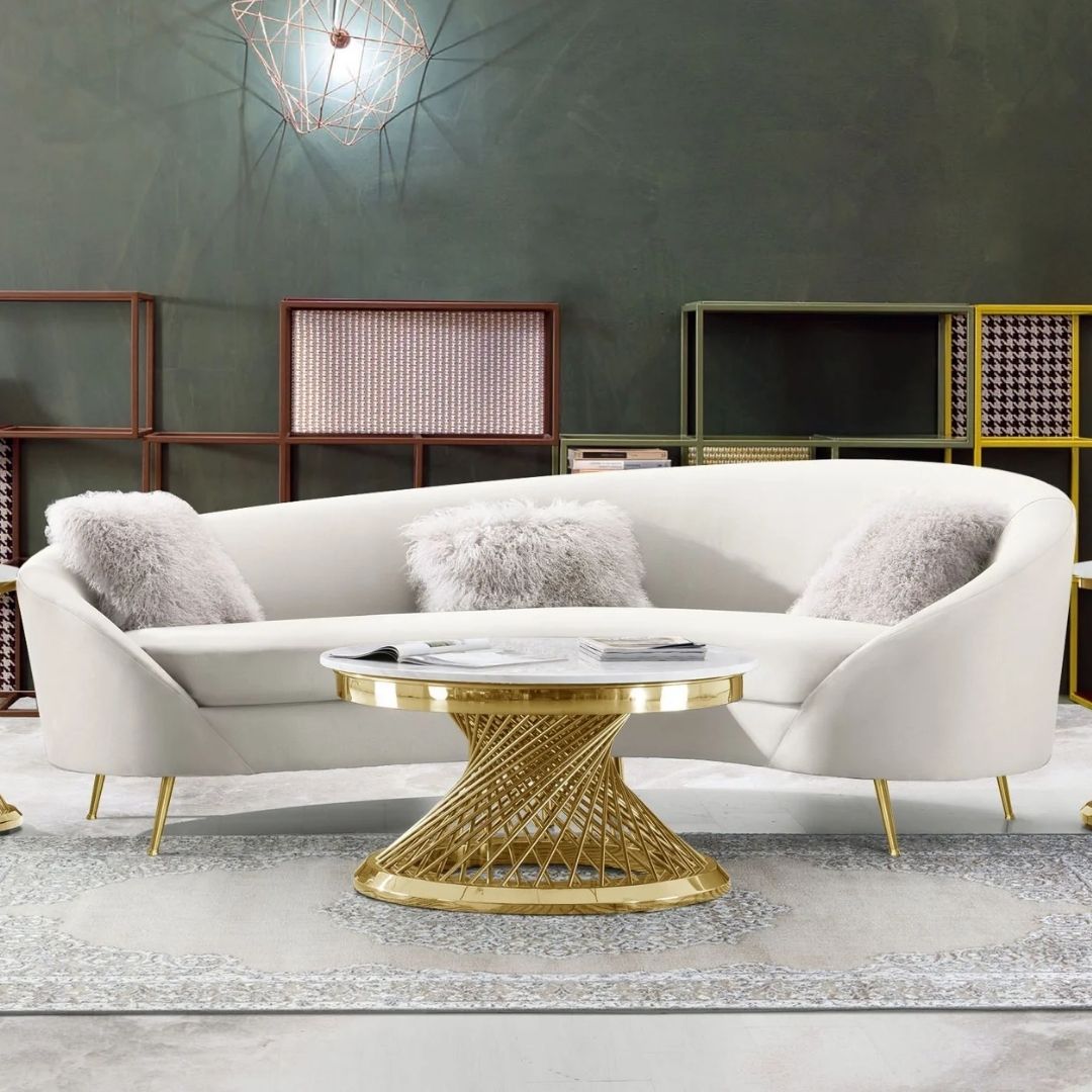 Designer Curved Back Luxury Sofa	