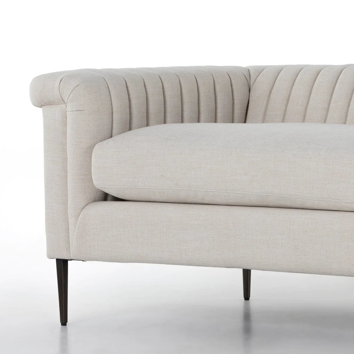 Earthy tones upholstered luxury sofa for warm interiors
