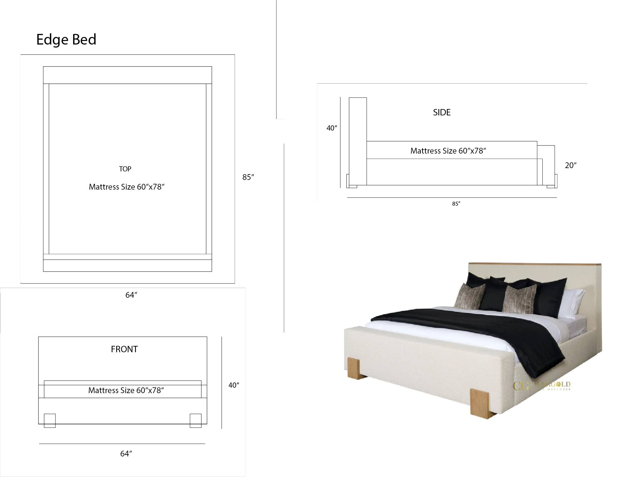 Edge Bed - A Harmony of Comfort and Style