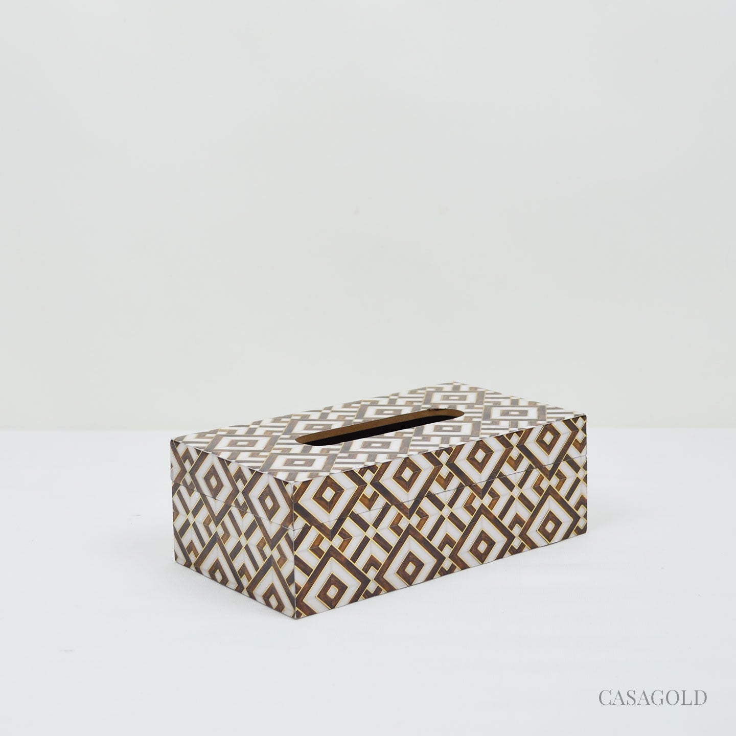 Sophisticated coaster and tissue box combo for homes
