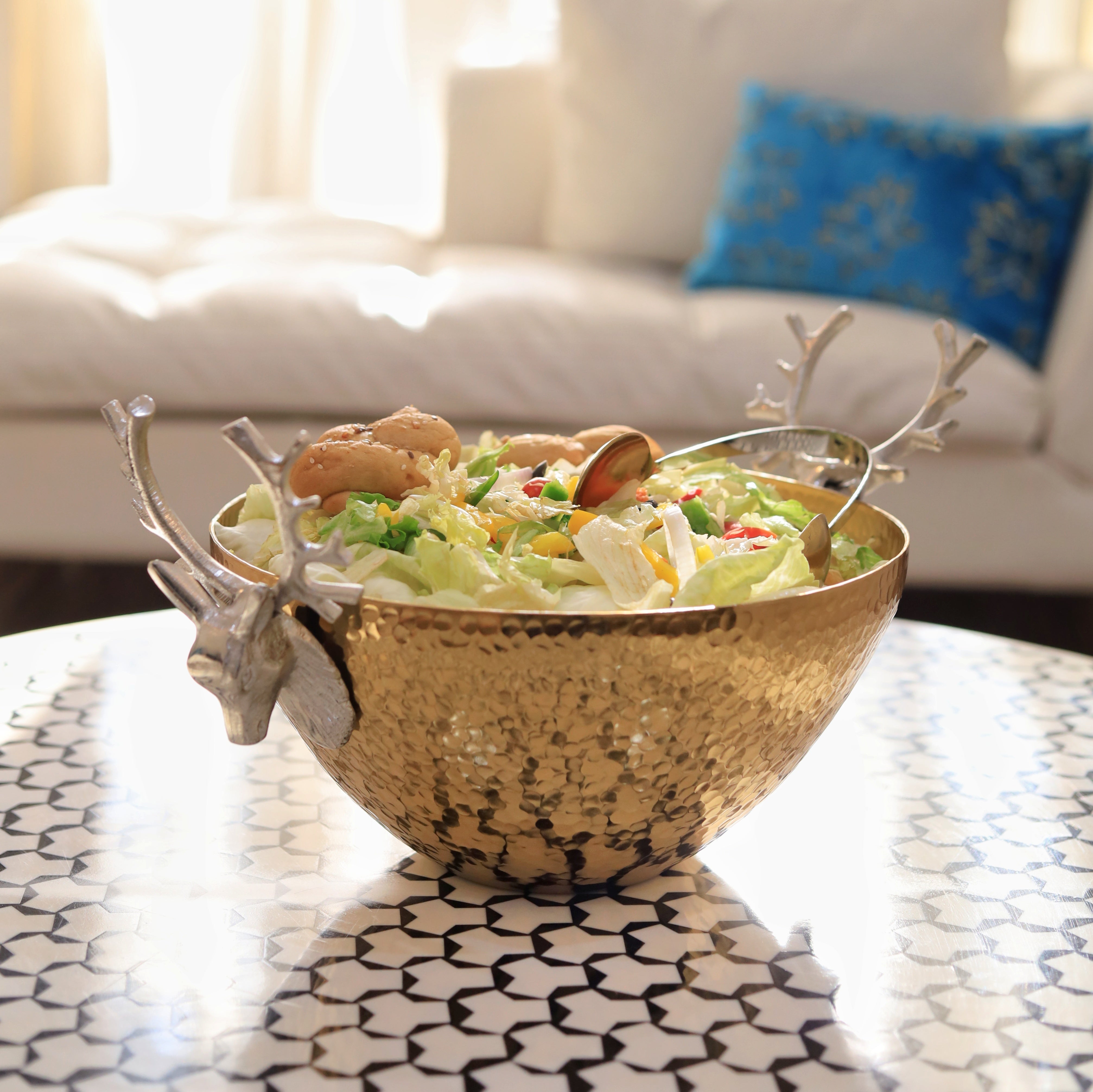 Sophisticated stag motif decorative bowl
