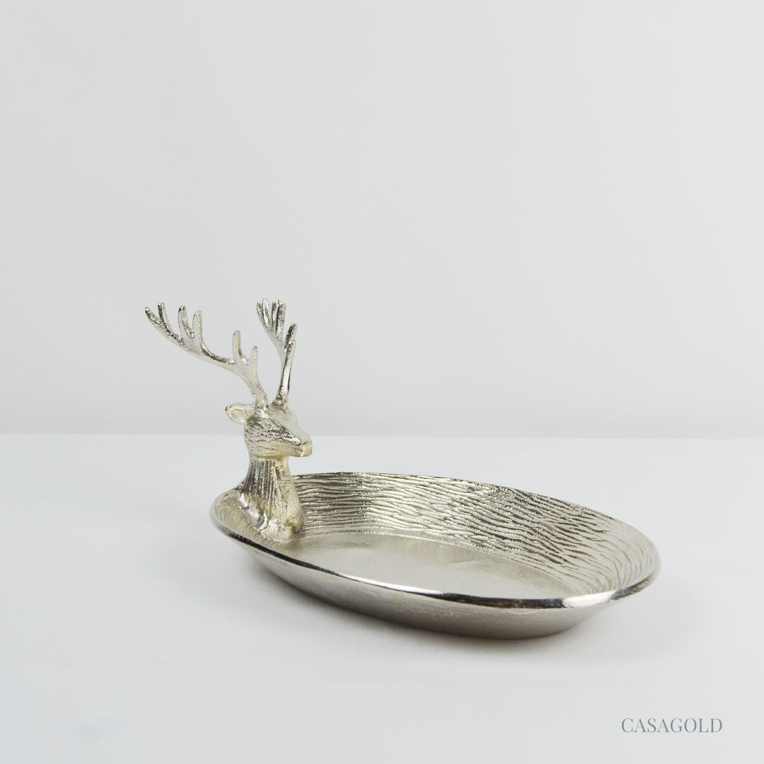 Sophisticated serving tray with stag detail
