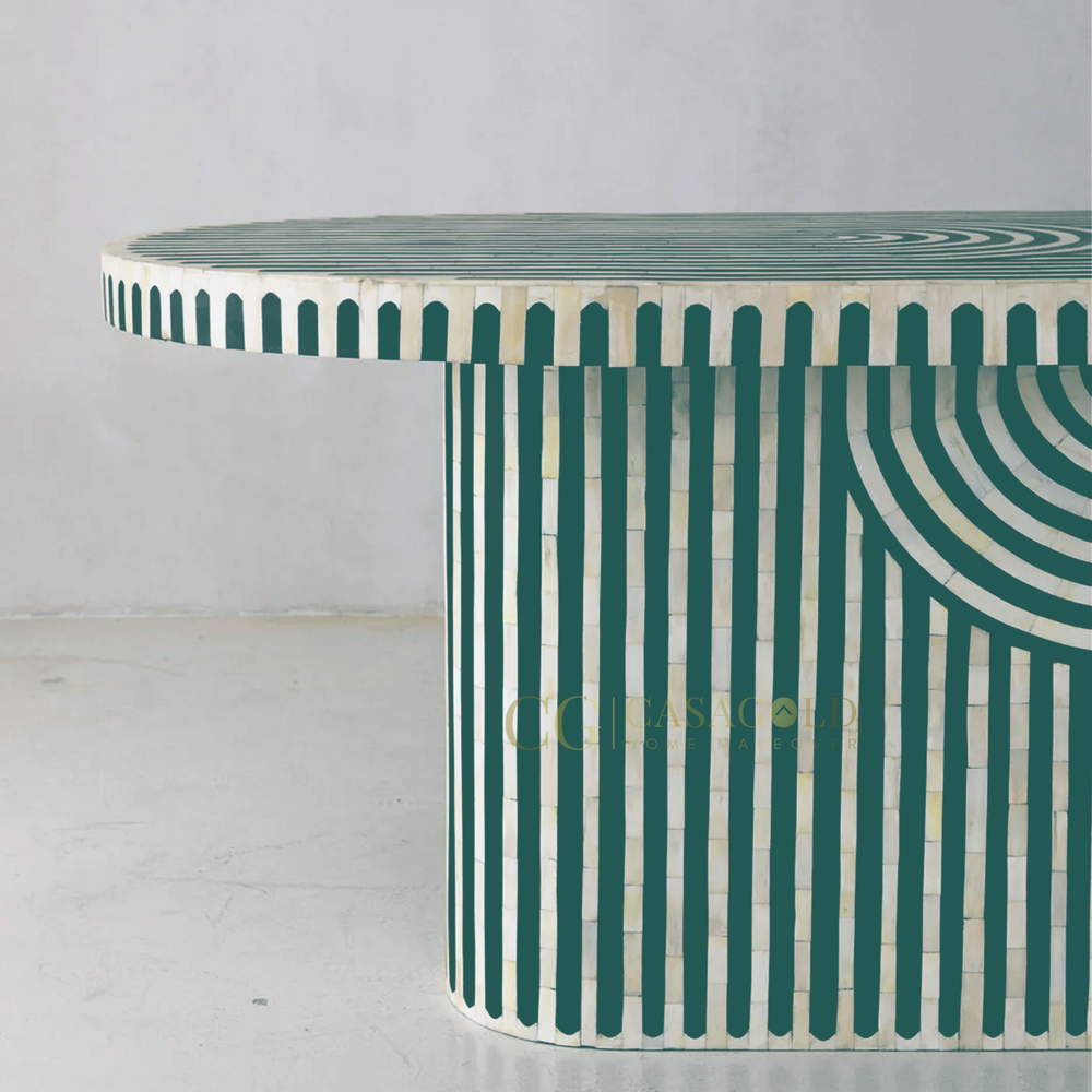 Bone Inlay Dining Table- Cascade
