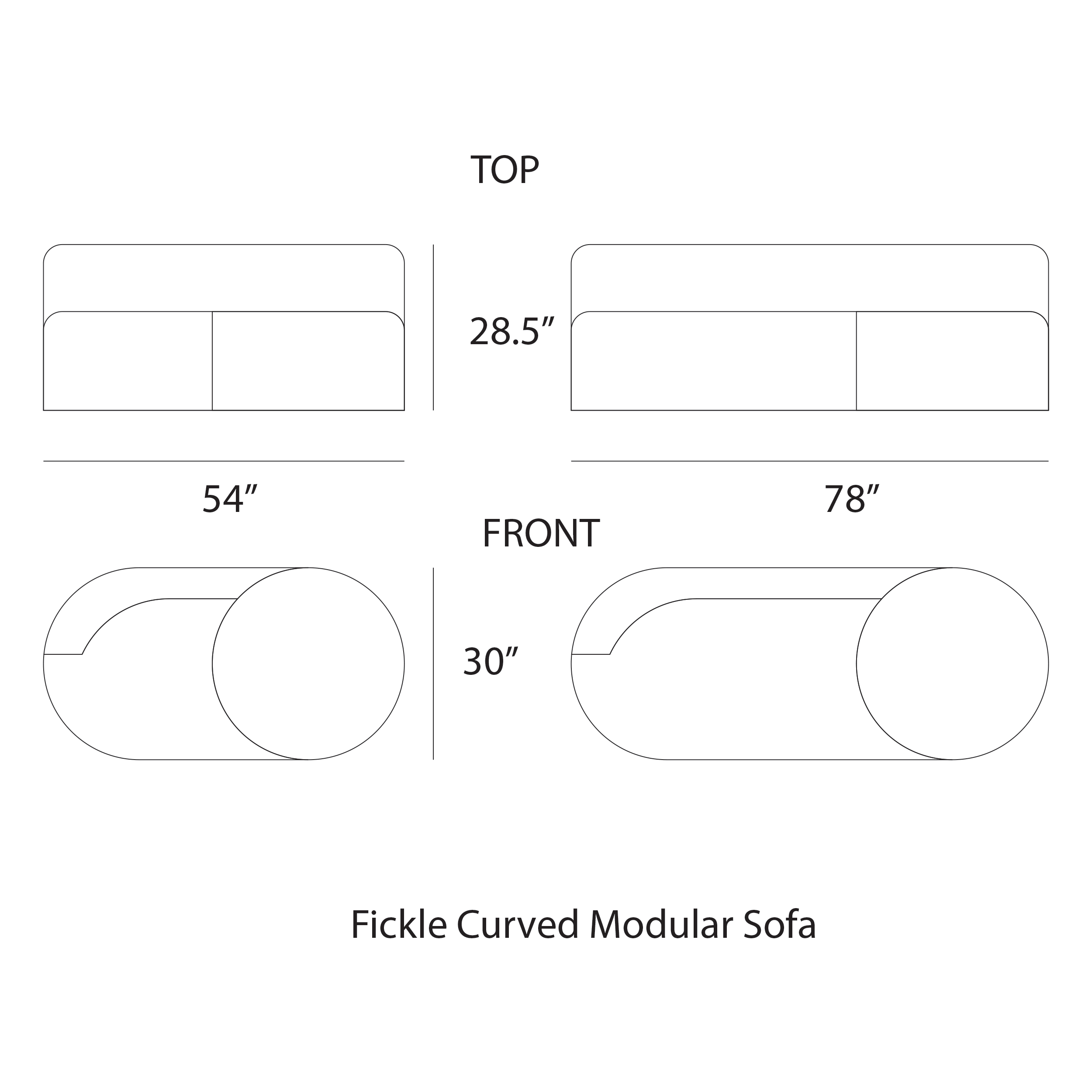Fickle Curved Modular Sofa