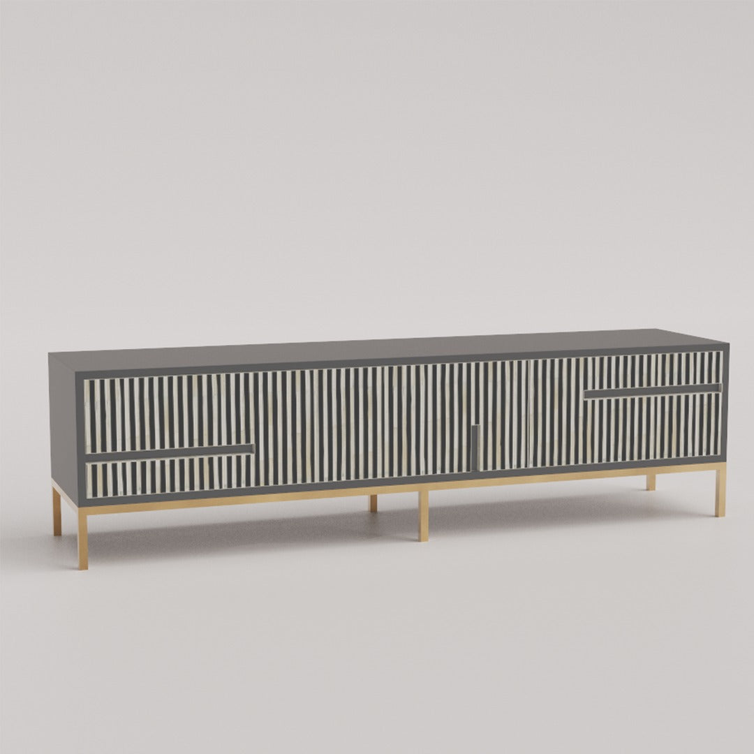 Floating Media Unit with Hidden Storage Compartments	