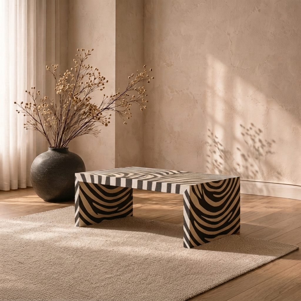 Zephyr Swirl Inlay Coffee Table