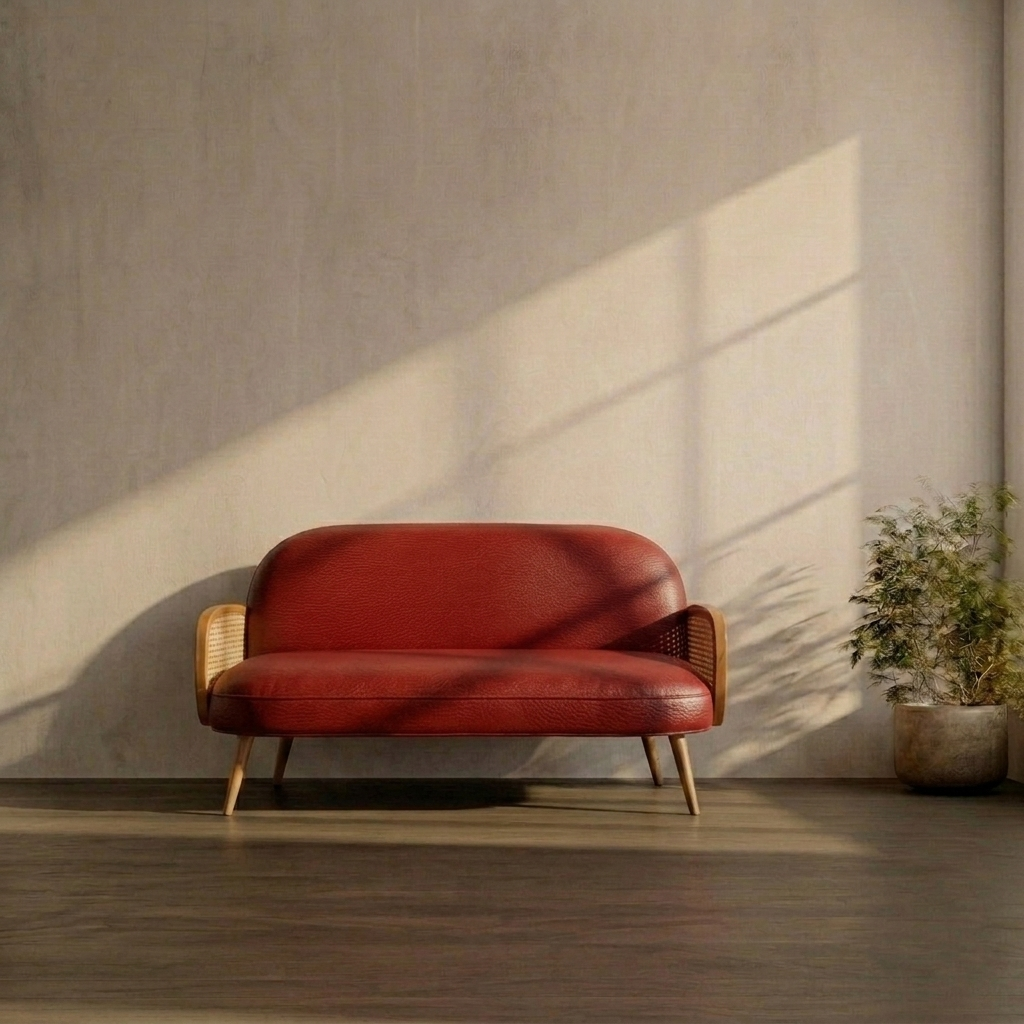 Handcrafted Rattan Sofa and Chair – Modern Minimalism