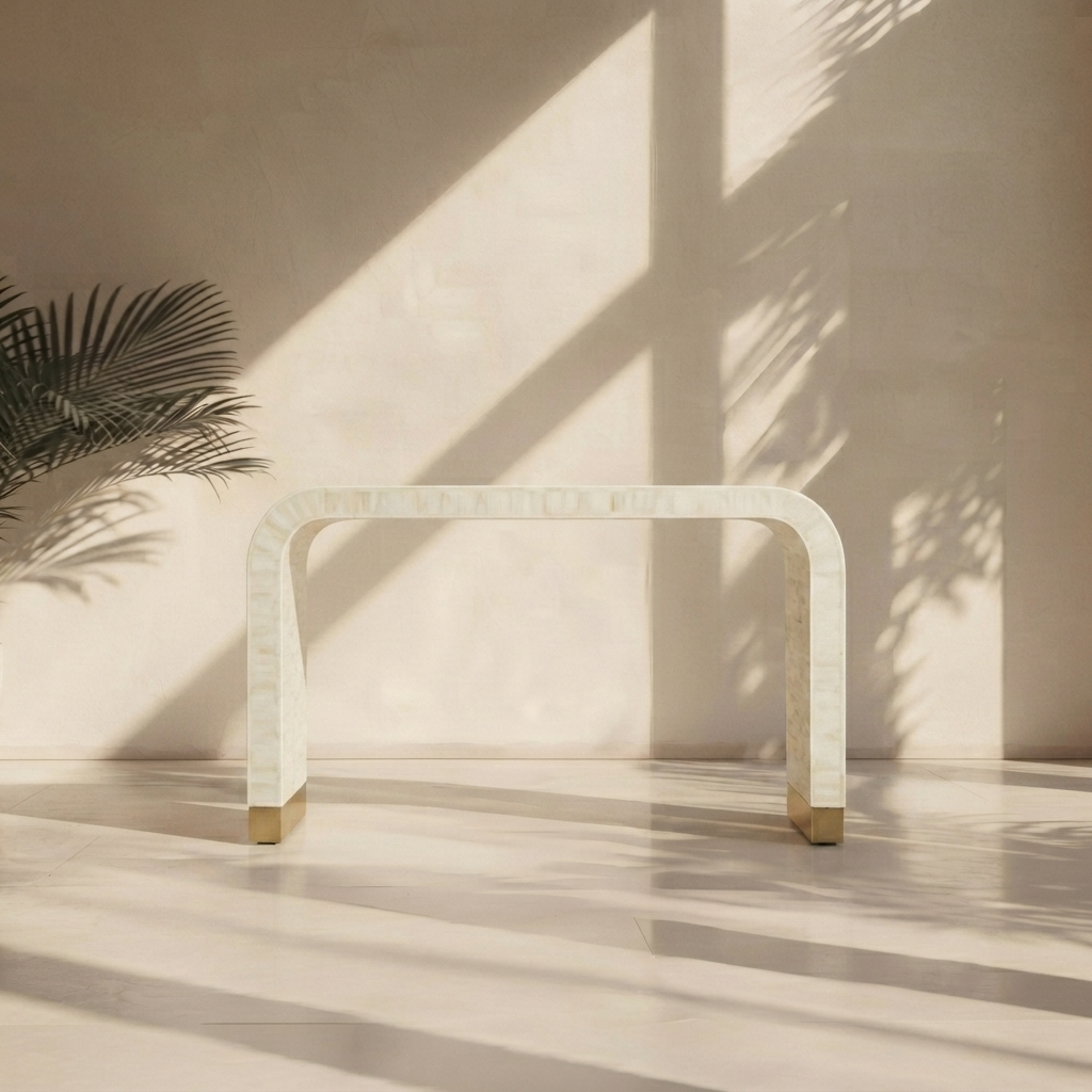 Bone Inlay Entryway Ethereal Elegance Console