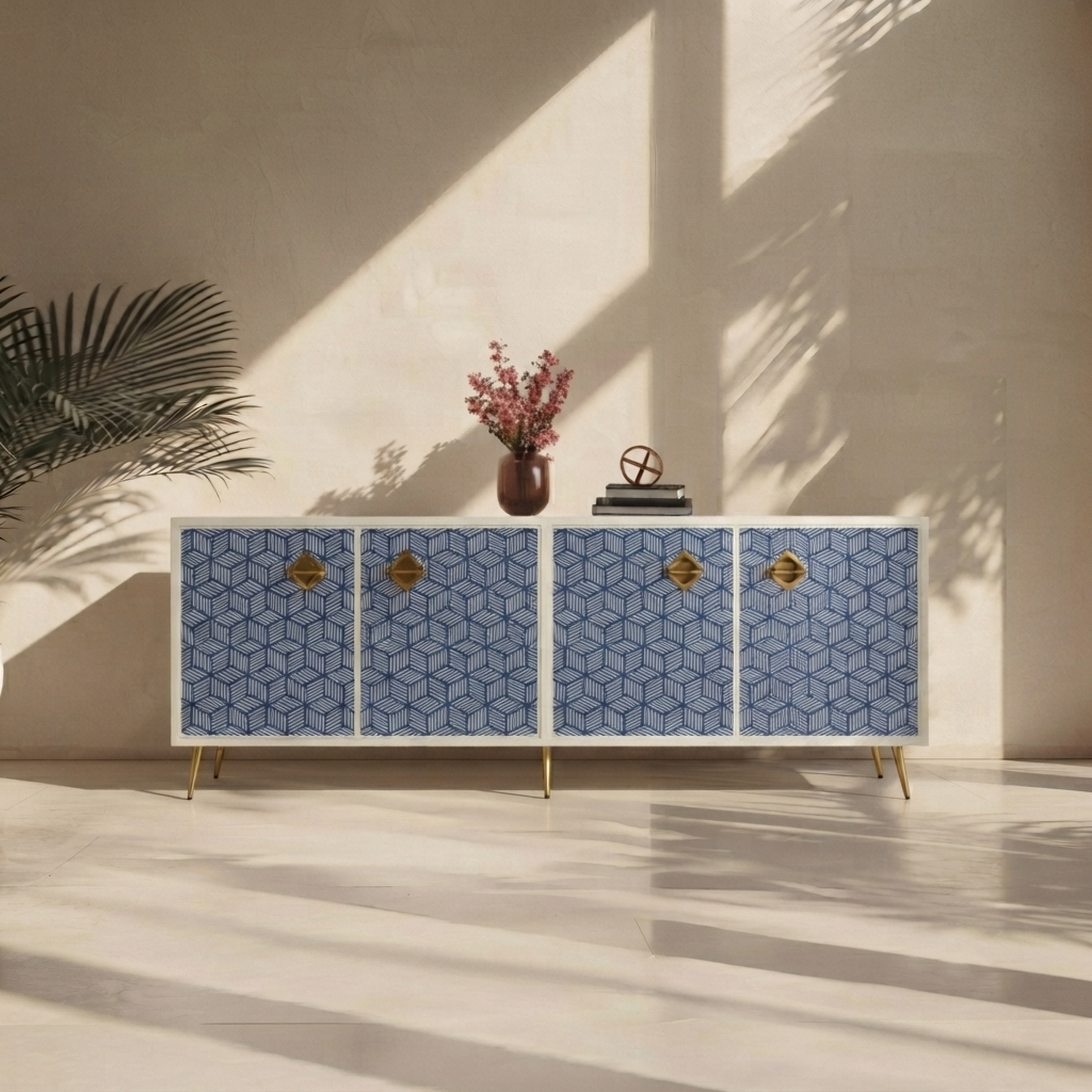 Inlay Media Console - Geo