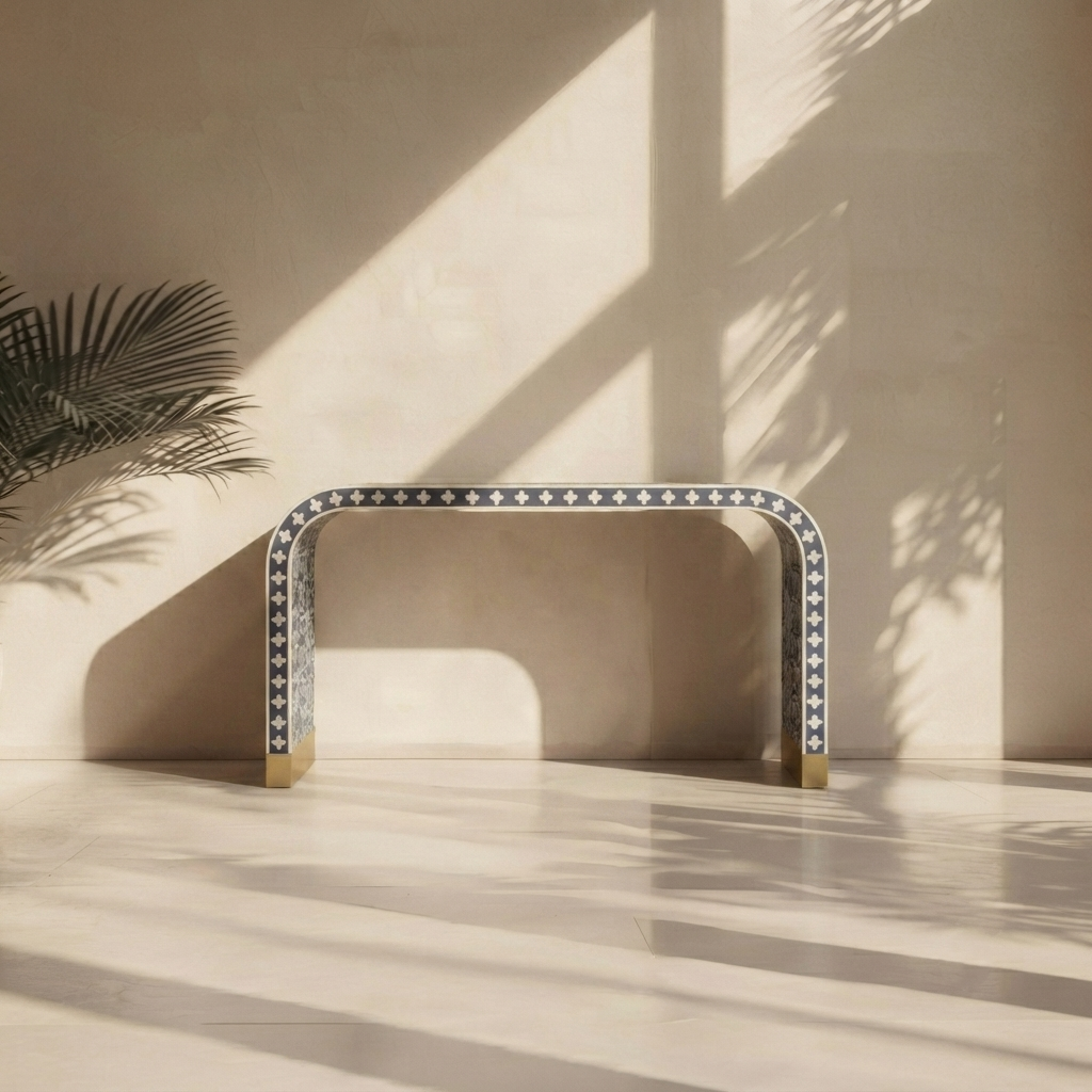 Inlay Entryway Console Table - Sunflower