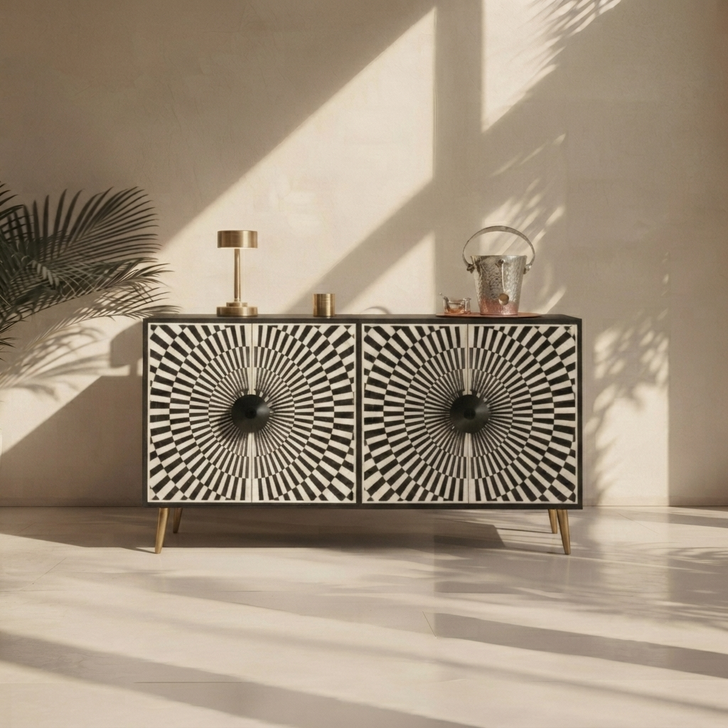 Inlay Sideboard - Kara (Black)