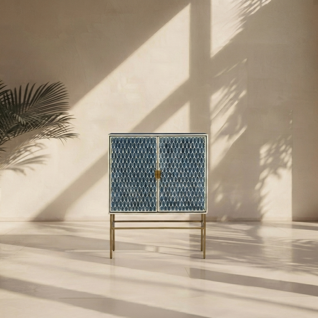 Nami: The Finest Handcrafted Bone-Inlay Cabinet for Timeless Luxury