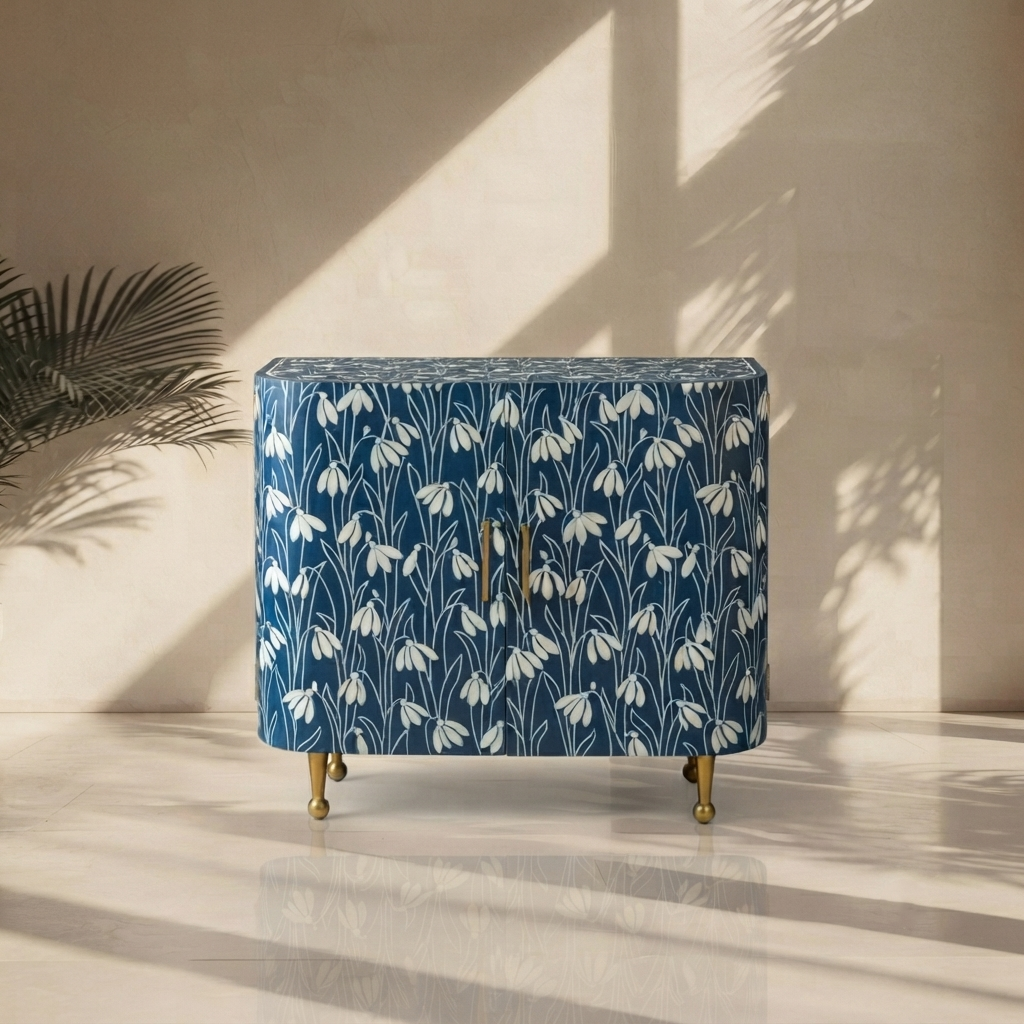 Inlay Storage Cabinet - Snowdrop