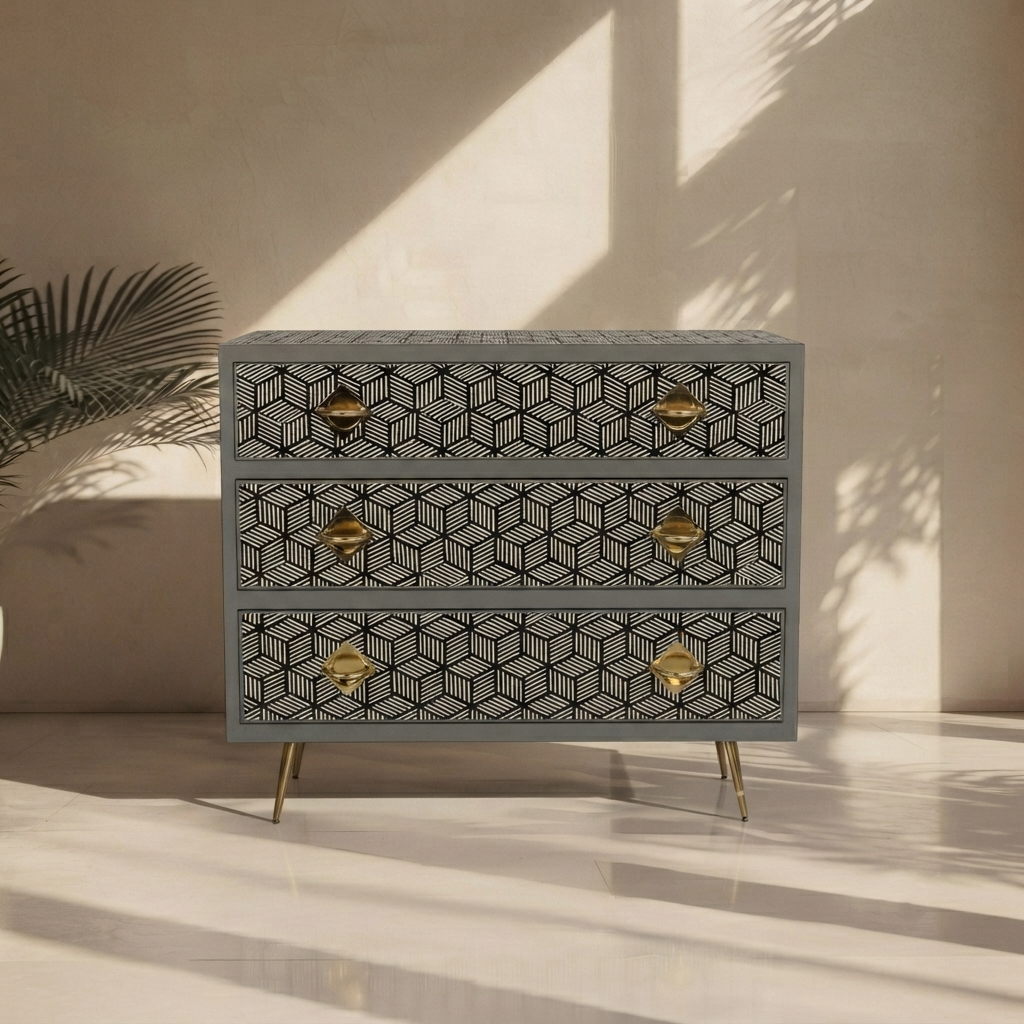 Inlay Chest of Drawers - Geo
