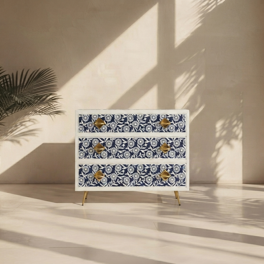 Inlay Chest of Drawers - Sunflower