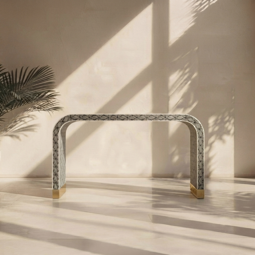 Inlay Entryway Console Table - Geo