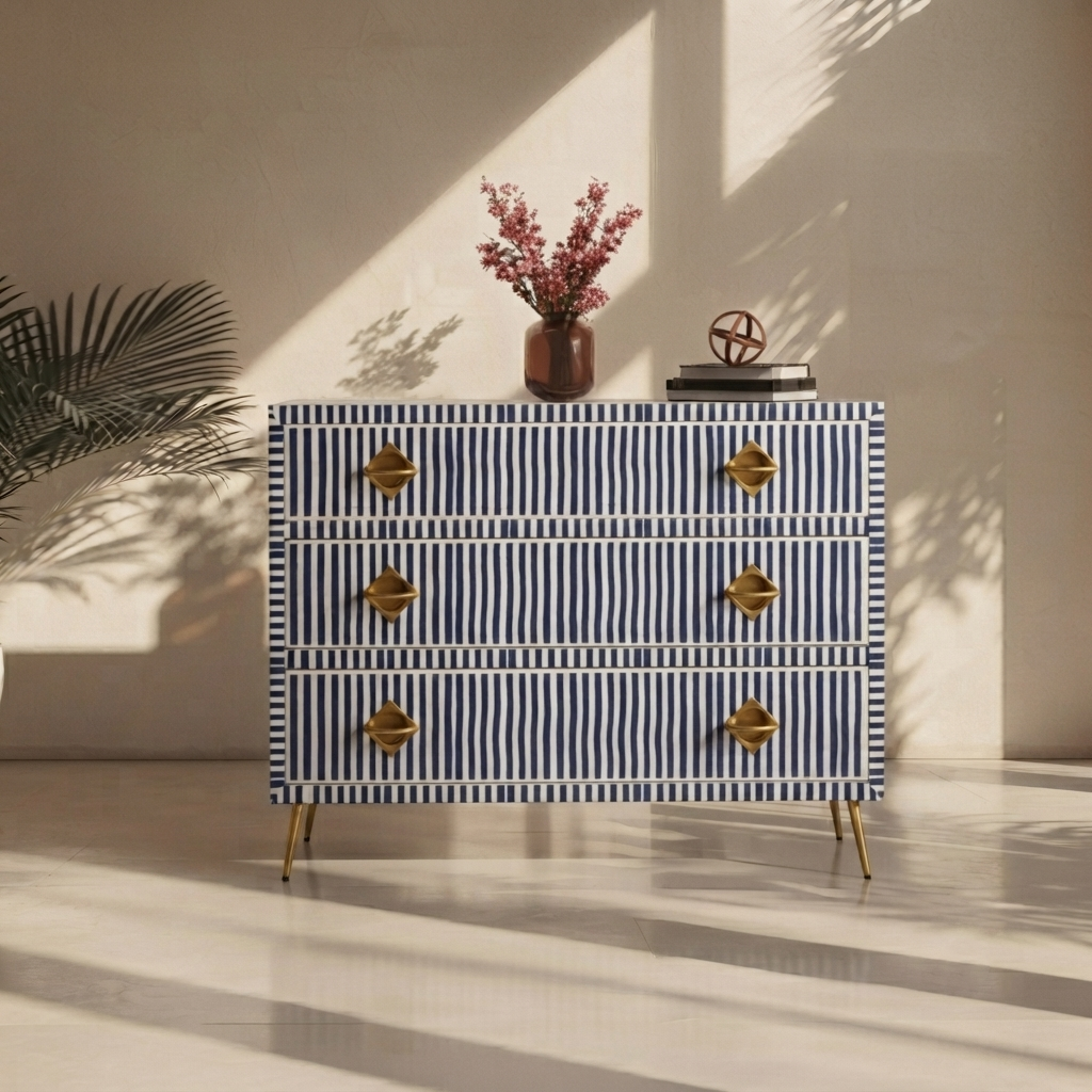 Inlay Chest of Drawers - Waterfall