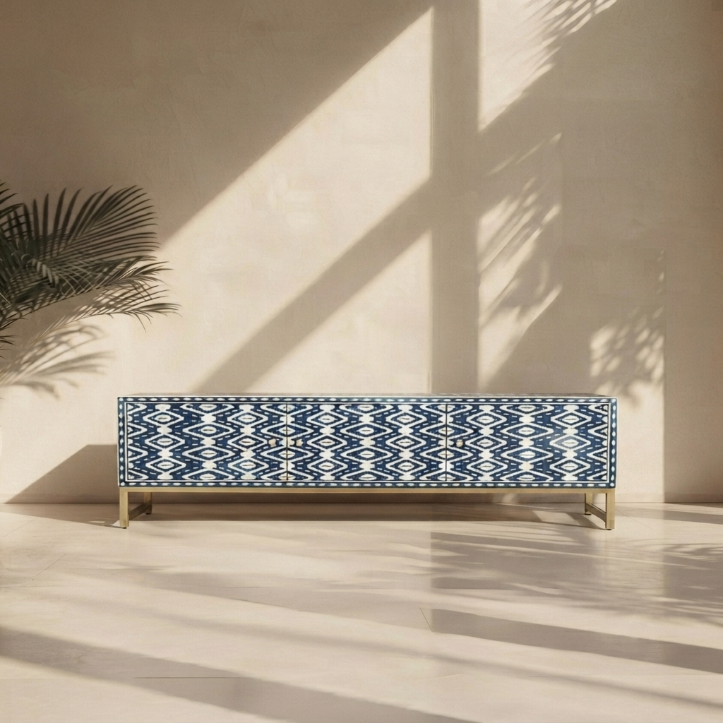 Inlay Media Console - Ikat