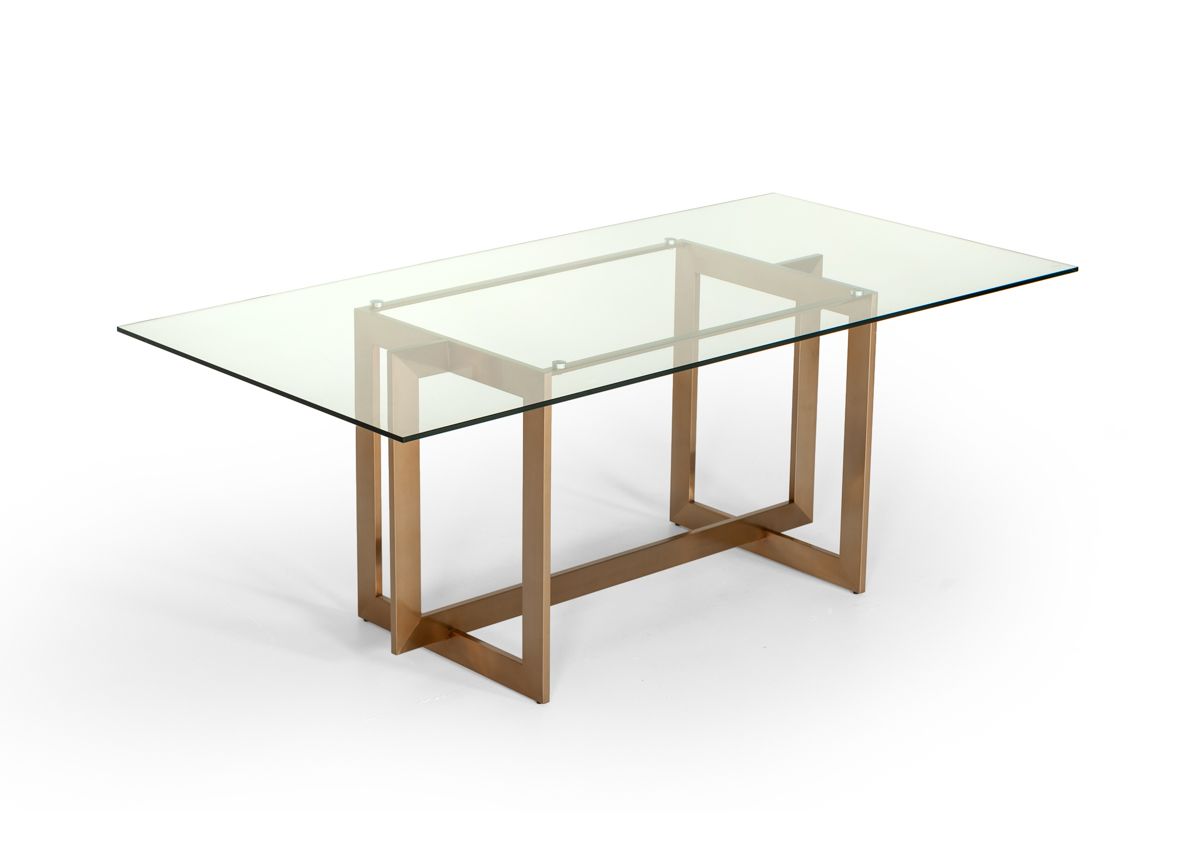 Glass Dining Table with Chrome Legs for Contemporary Homes
