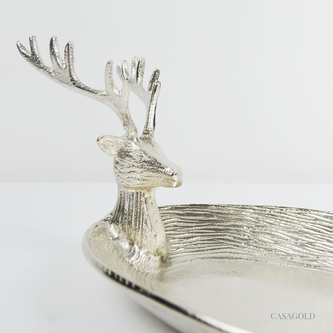Premium tray with handcrafted stag art
