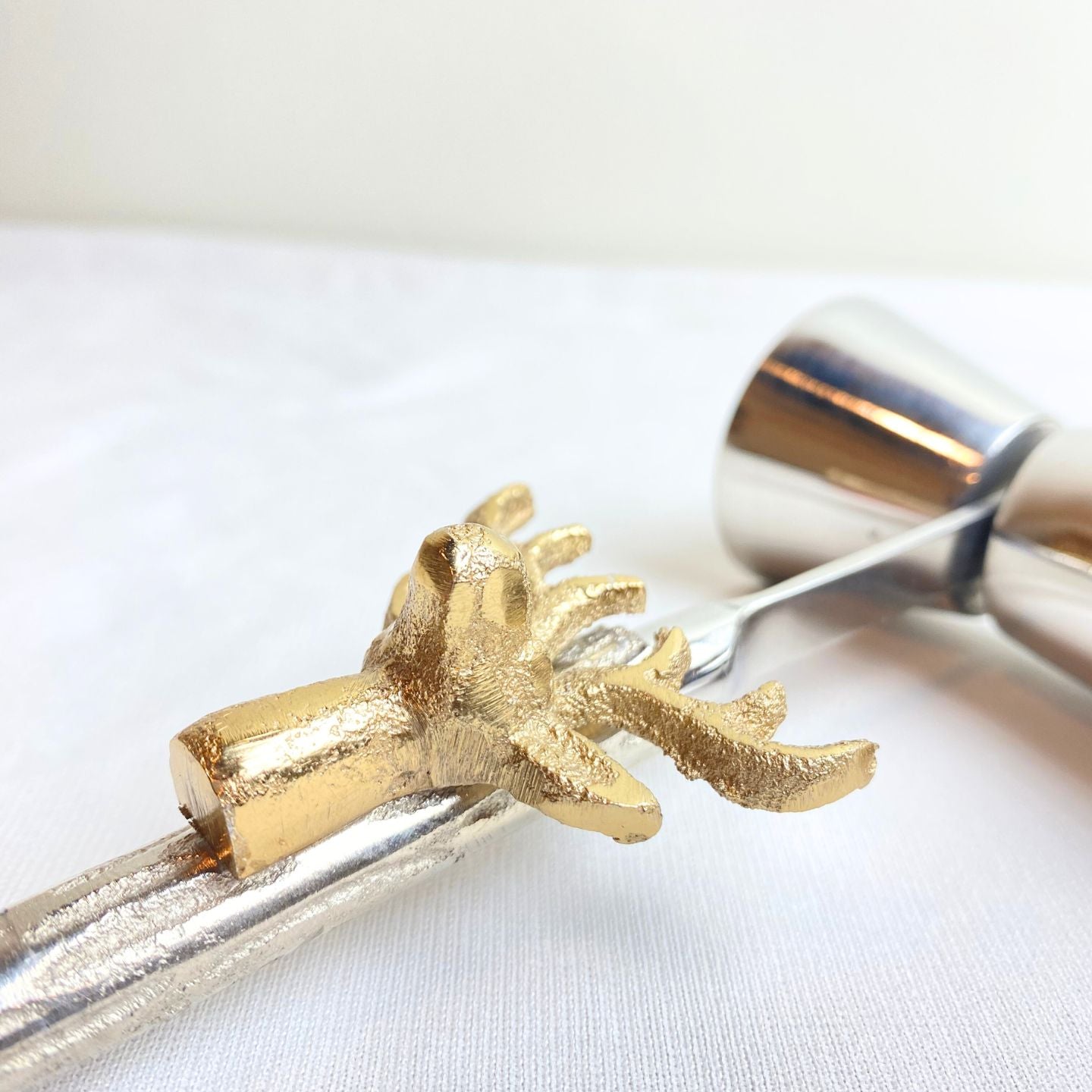 Premium handcrafted stag-themed peg measure
