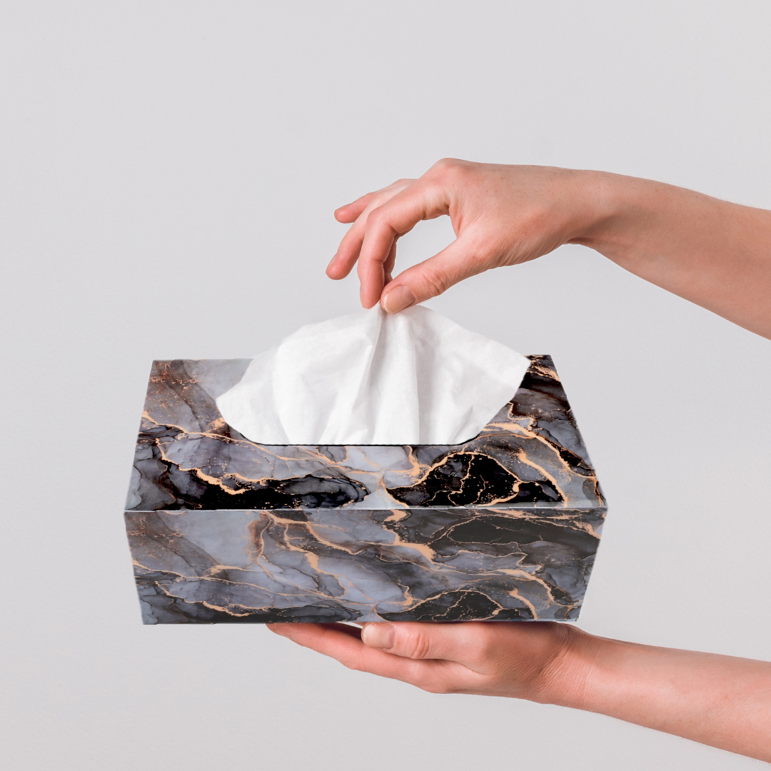 Handcrafted wooden tissue box for rustic charm
