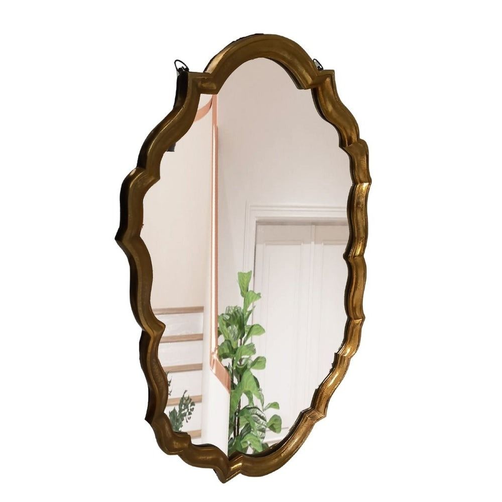 Large frame vintage glass mirror for walls
