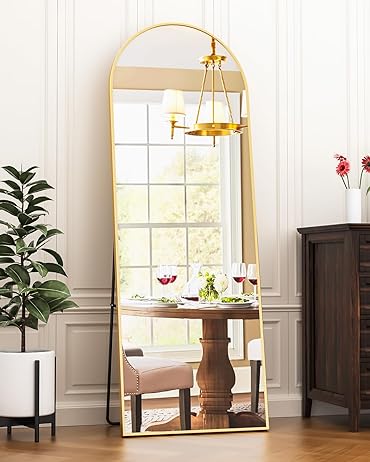 Large Gold frame Steel glass mirror for a minimalist look