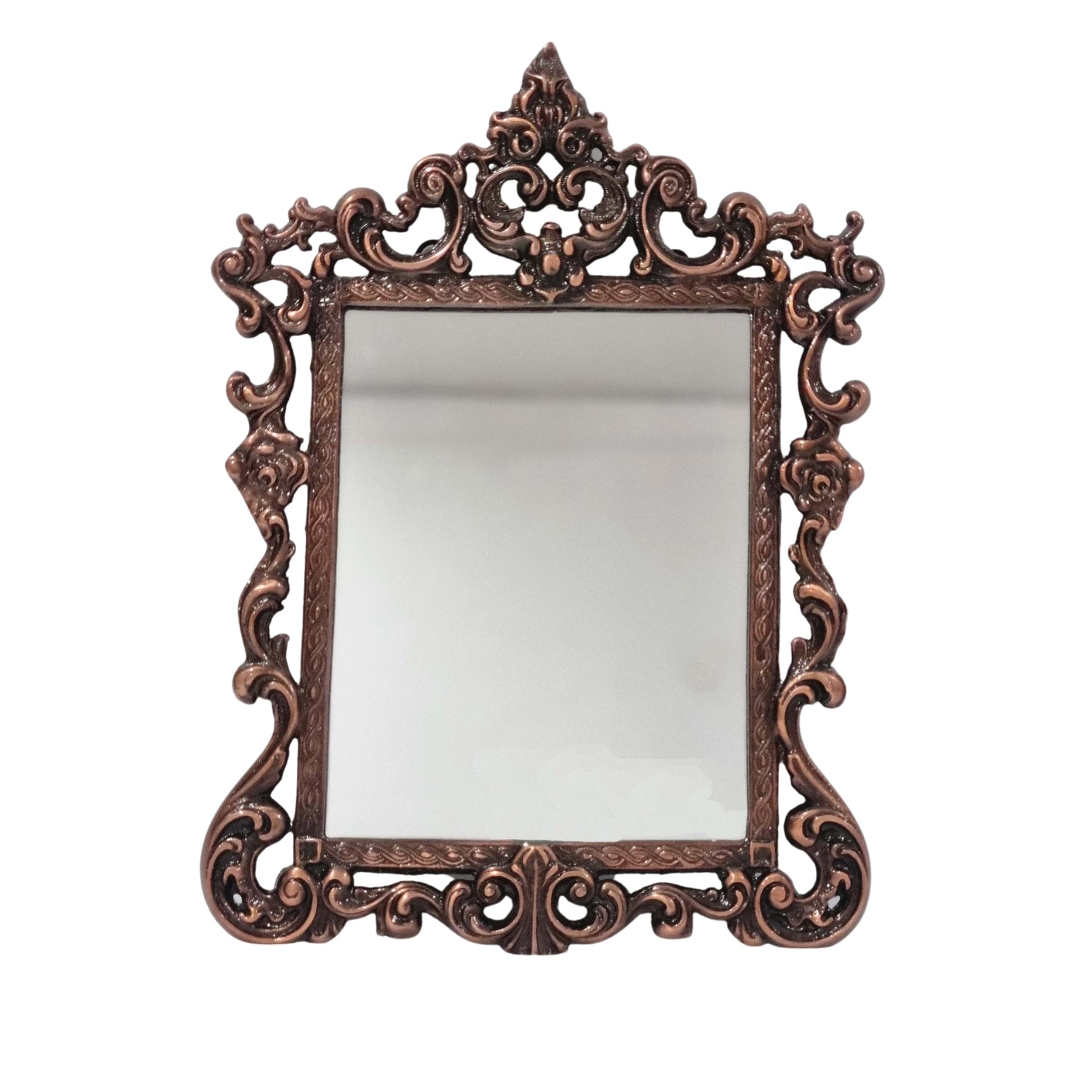 Luxurious chambray copper-plated glass mirror with vintage charm