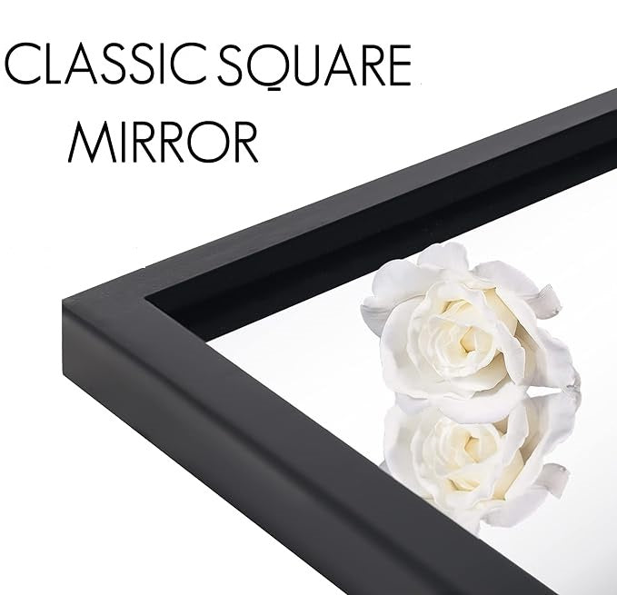 Minimalist Black finish metal Frame Rectangle Glass Mirror	