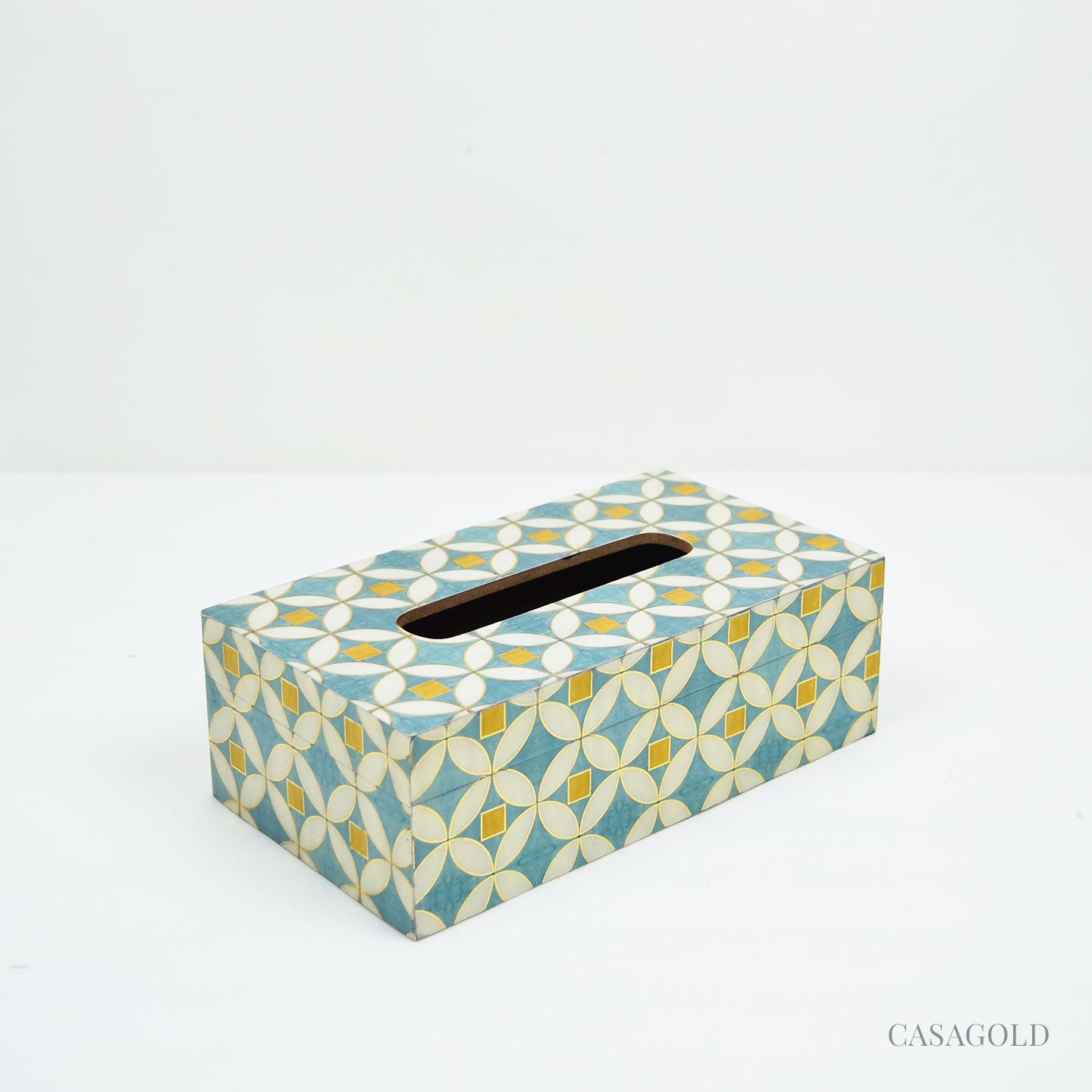 Sleek modern coaster with an elegant tissue box
