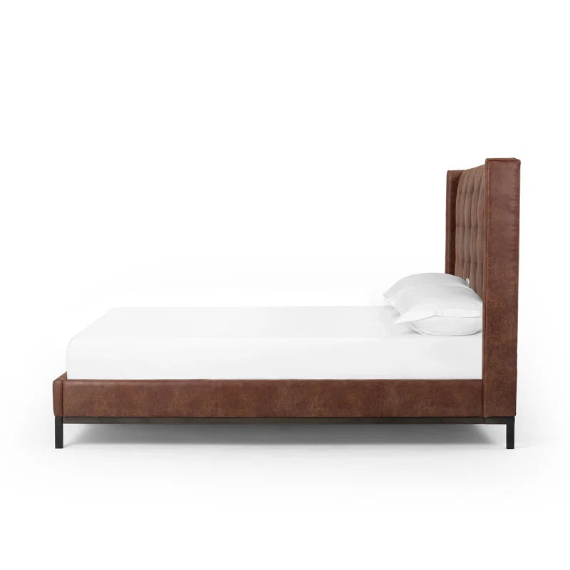 Newhall Leather Upholstered Bed