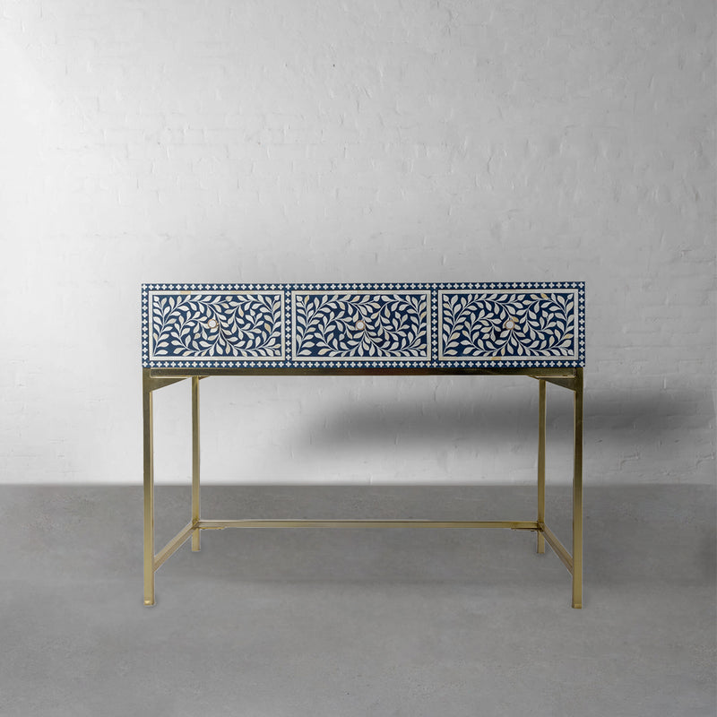Cleo Inlay Entryway Console - Blue