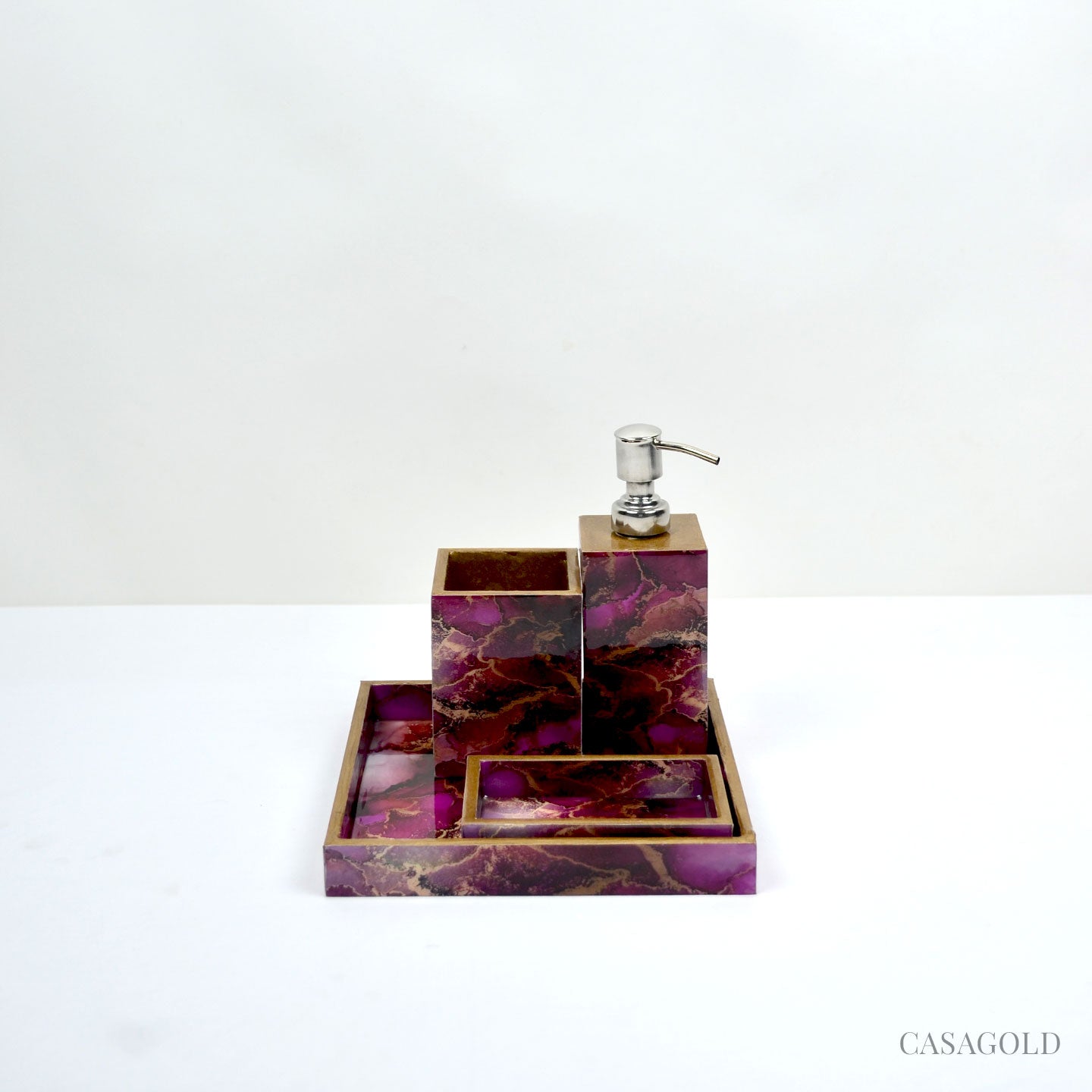 Pink Bathroom Accessories Set for Feminine Touch	