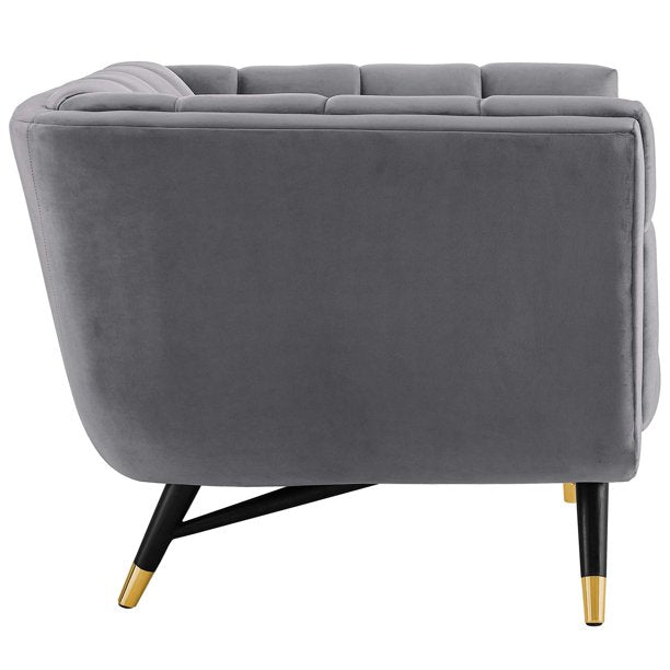 Plush Upholstered Swivel Chair	