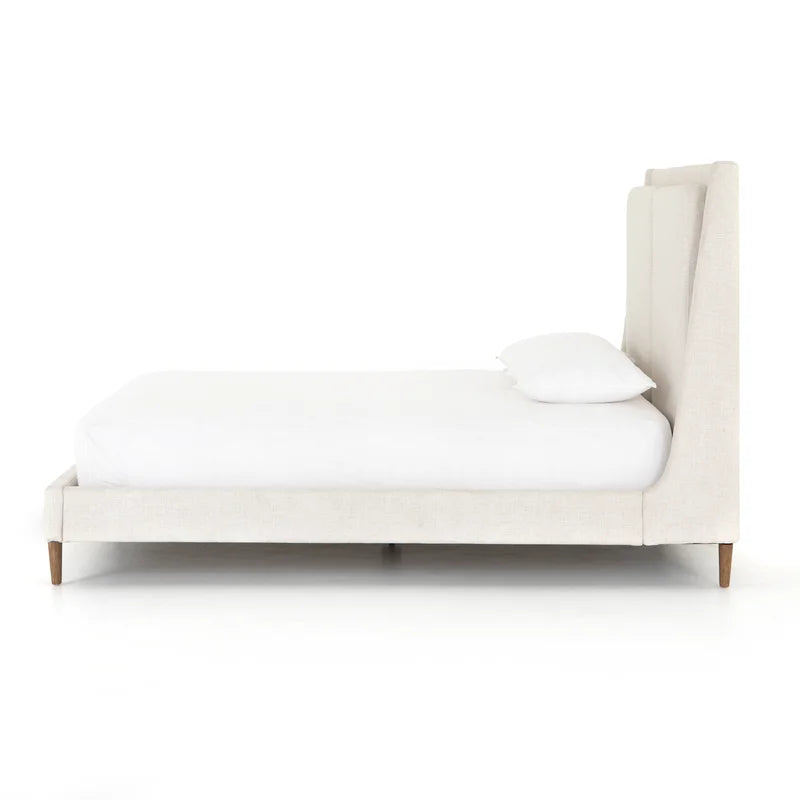 Wings bed with soft fabric upholstery for comfort