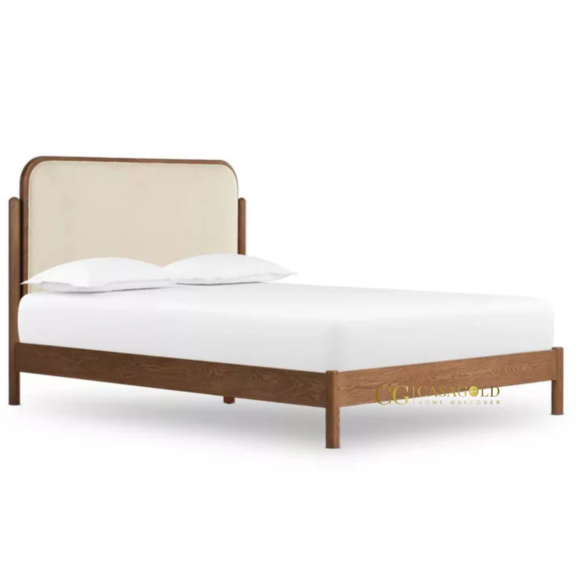 Premium Solid Wood Bed with Headboard
