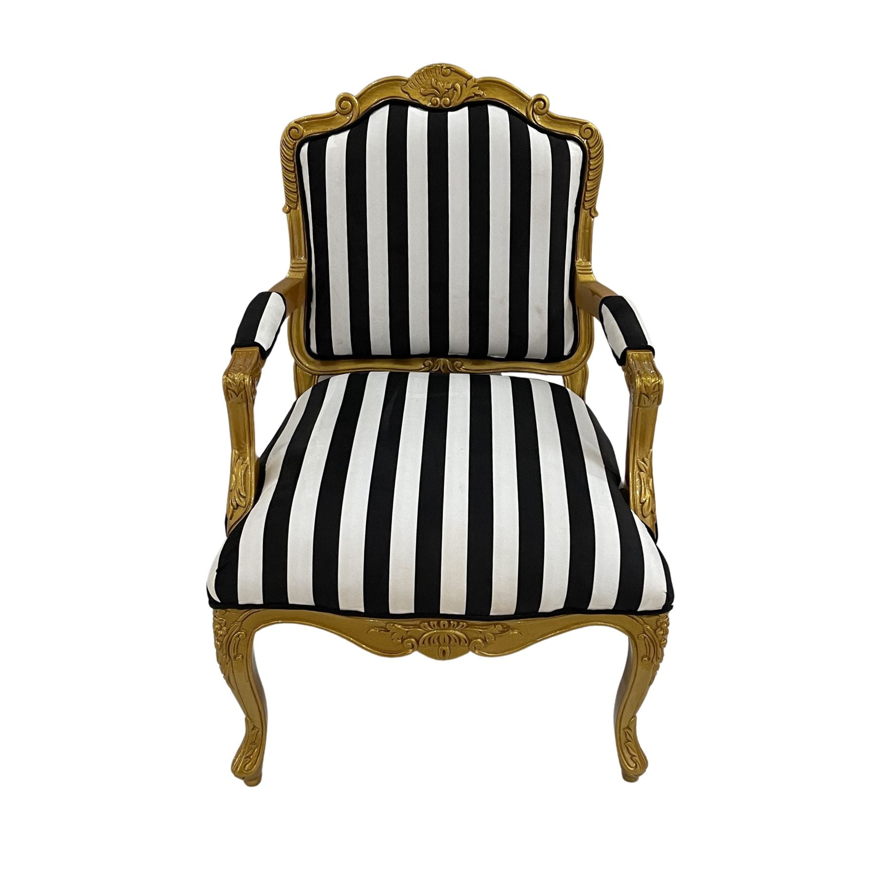 Premium cane and wood armchair for living room
