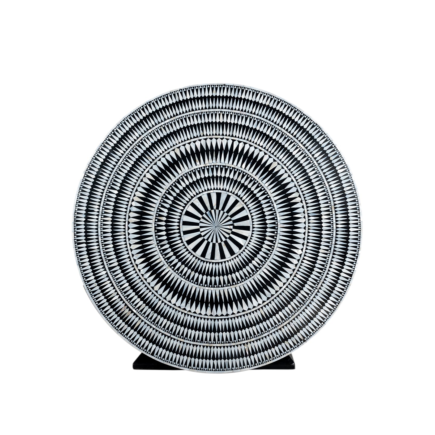 Round Bone Inlay Table - Luxe Living Room Decor
